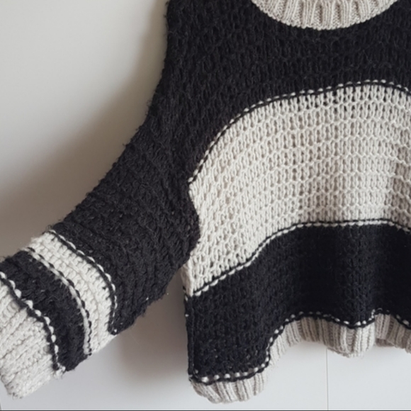 FREE PEOPLE S Monaco Slouchy Chunky Knit Sweater Wool Alpaca Size Small - Picture 6 of 11